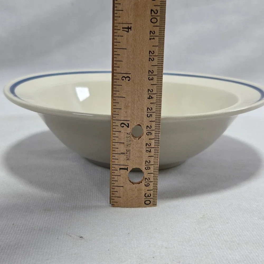 Vtg Tangshan Country Geese Soup Cereal Bowls Blue Bow Set of 4 rain drops 7.5